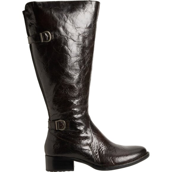 NEW Born Gibb High Shaft Boots  Leather Wide Calf in black   1225 7S4 - Picture 2 of 8